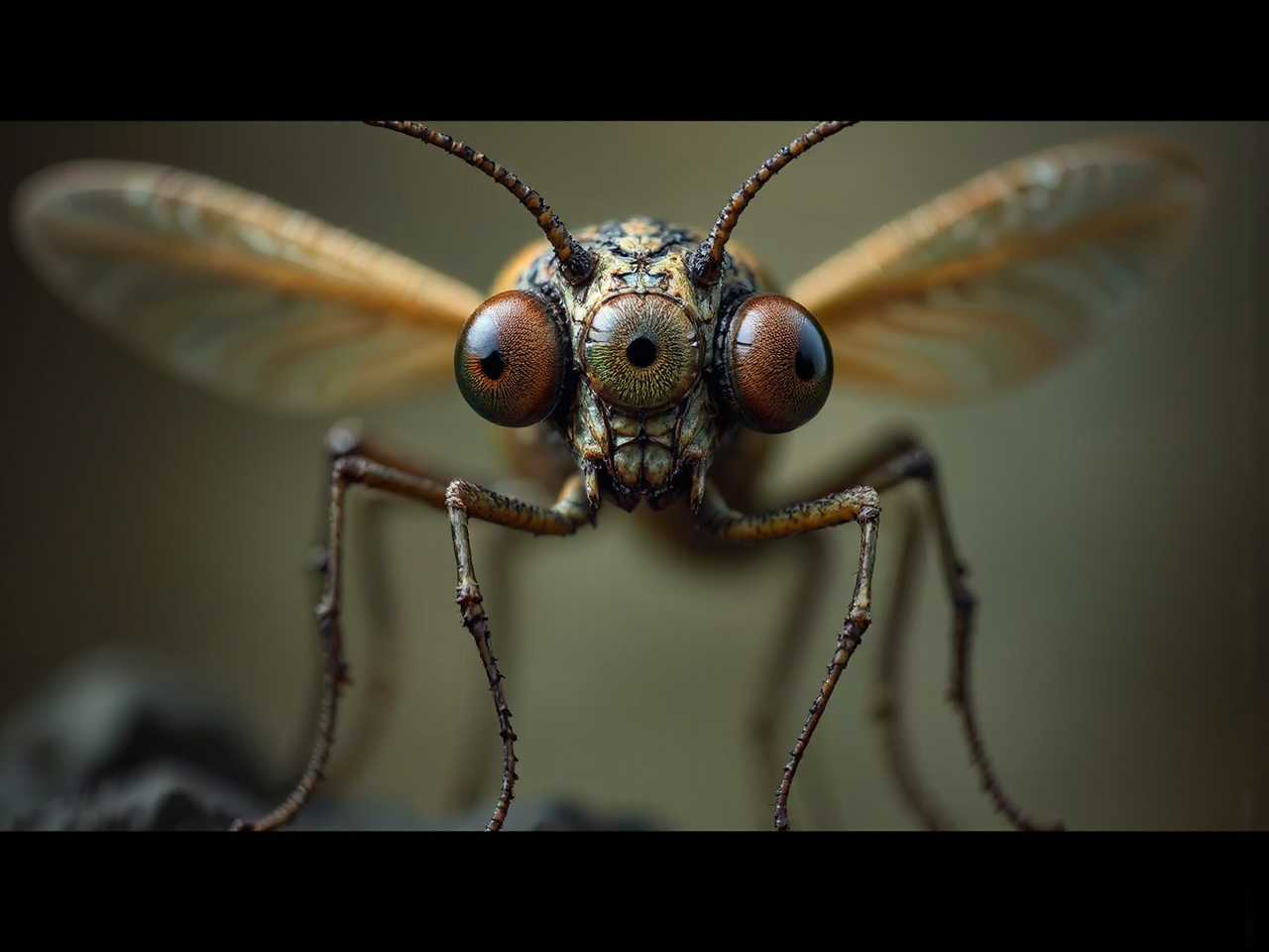 Portrait of an insect-human