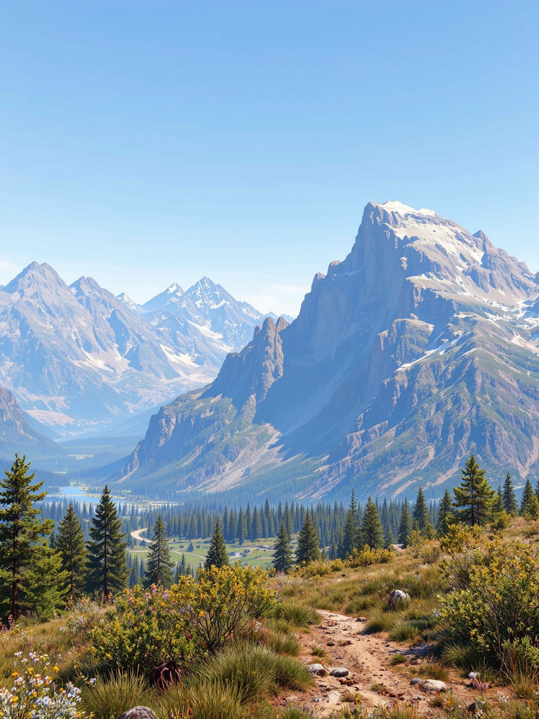 Mountain range with a
