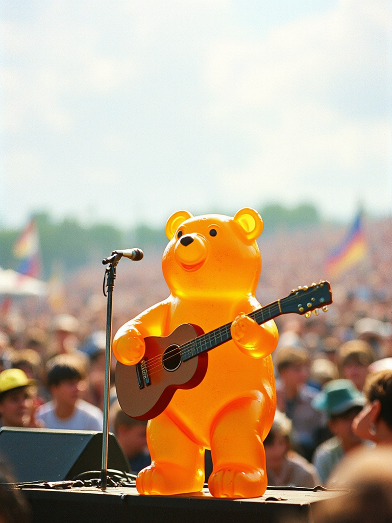 Gummy bear at Woodstock