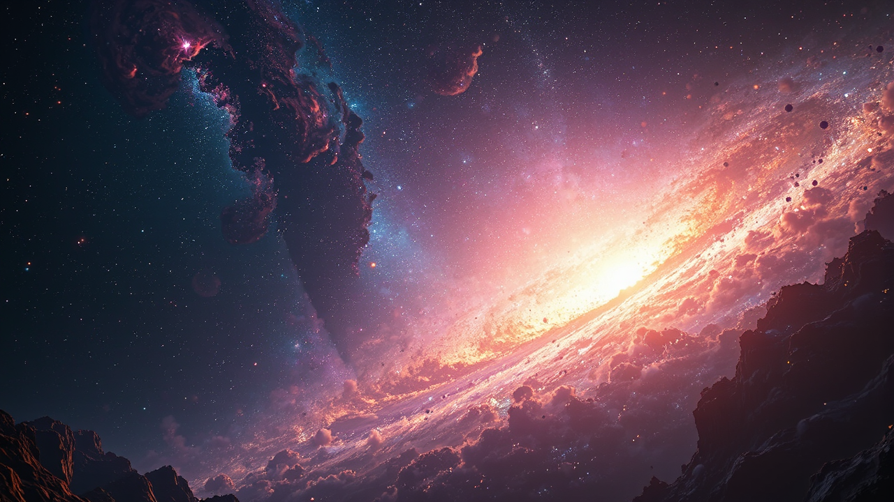A galaxy viewed from