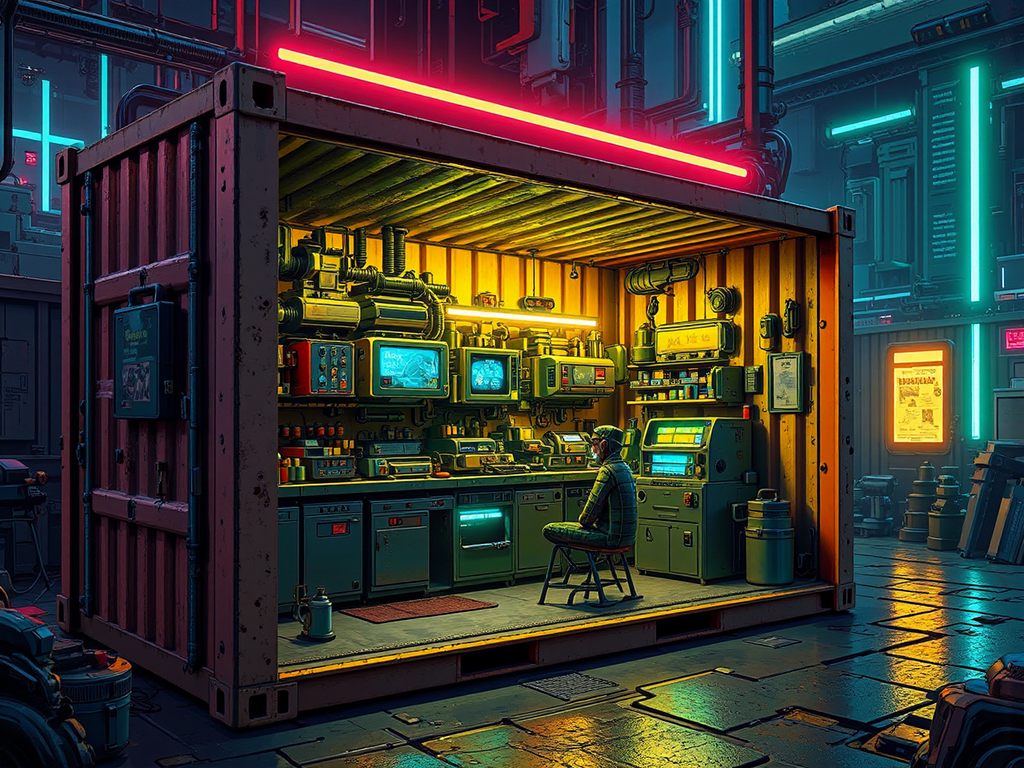Sci-fi machine shop in