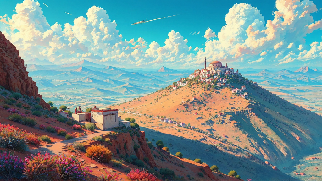 Beautiful Tunisian landscape with