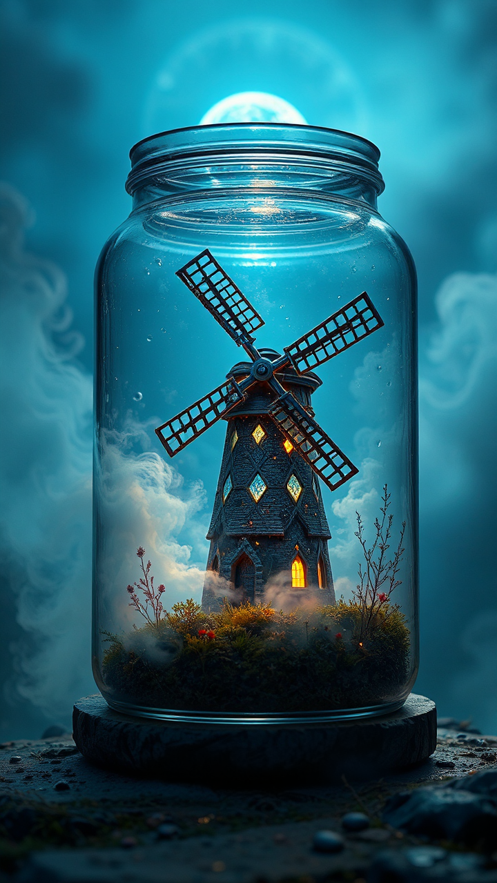 Windmill in a glass