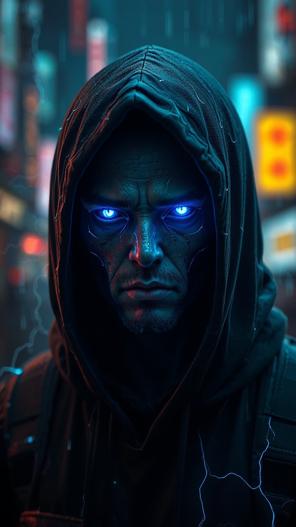 Cyberpunk portrait of a