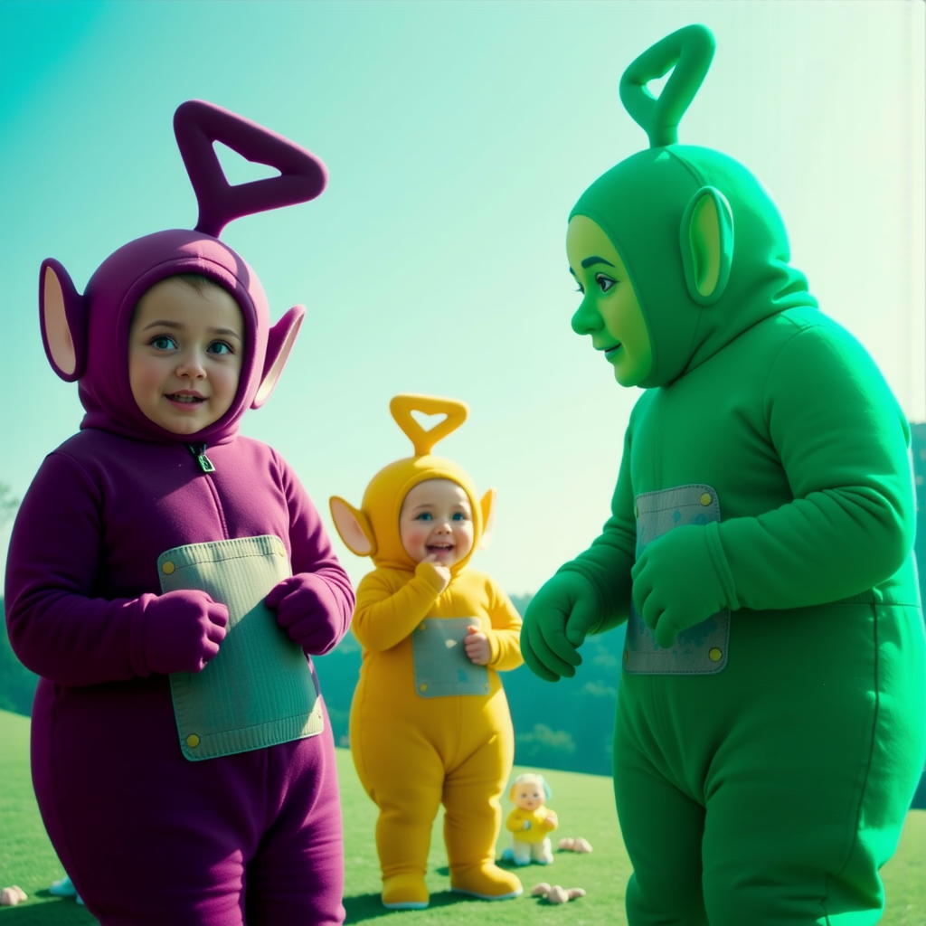 Teletubby characters in colorful