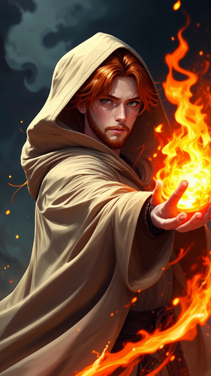 A male anime sorcerer