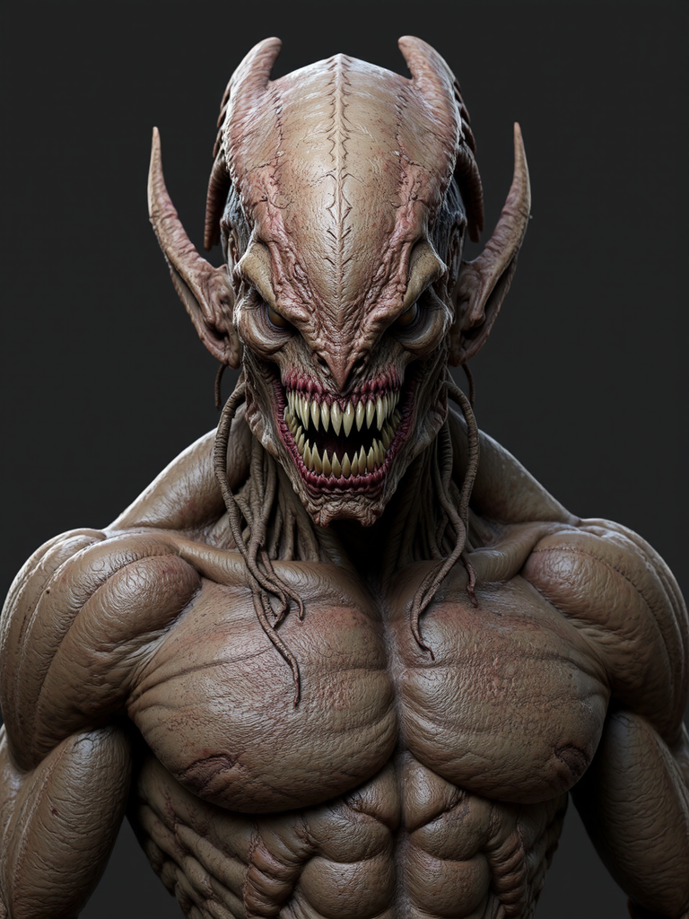 Muscular creature with exoskeleton