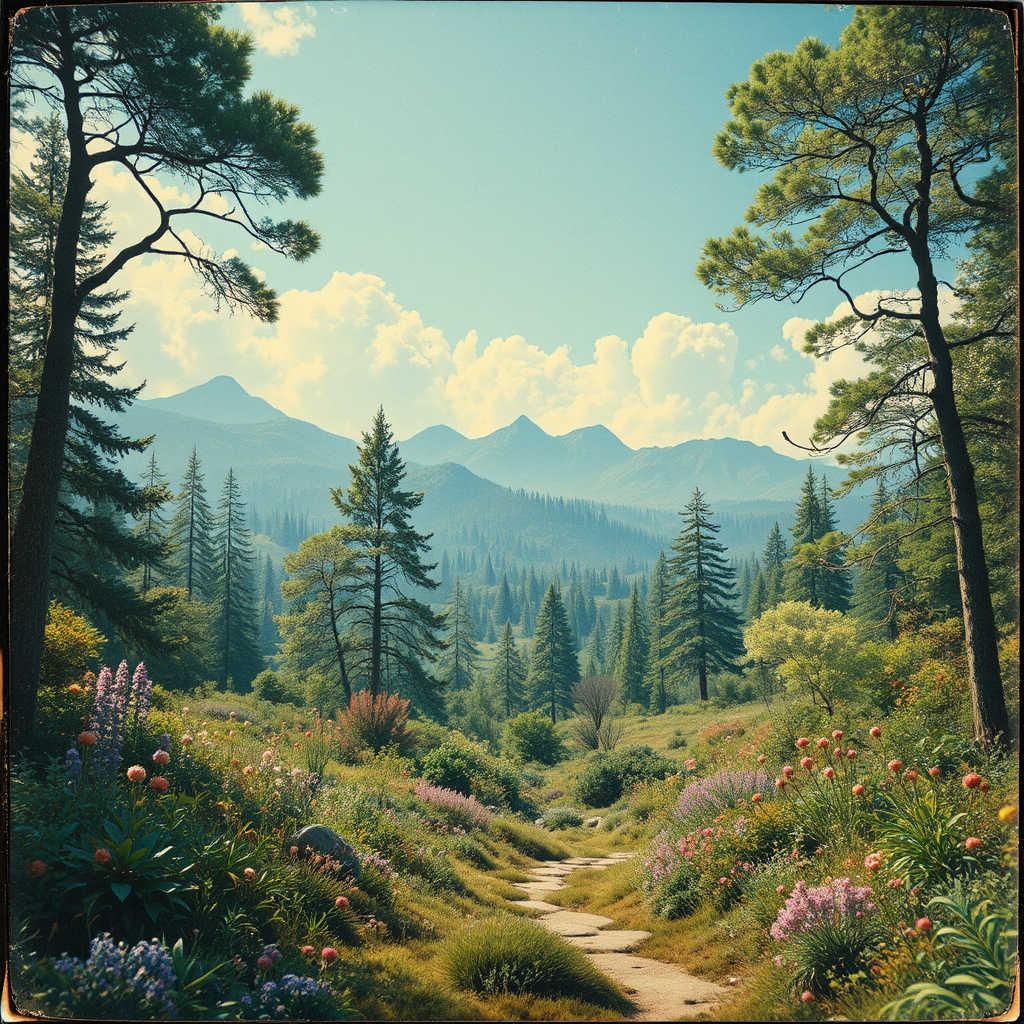 A serene landscape of