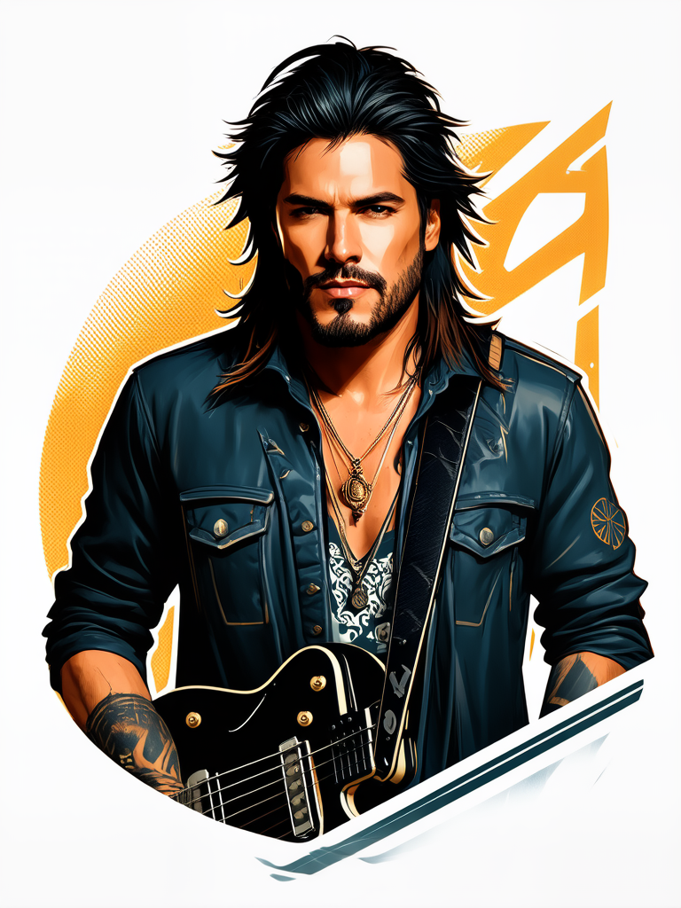 Male rock singer in