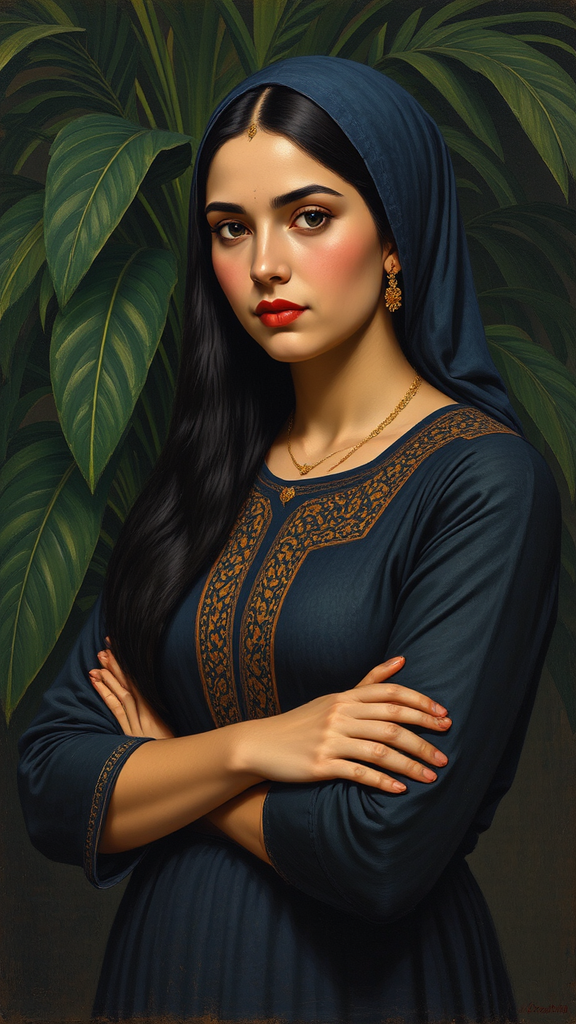 Woman in front of