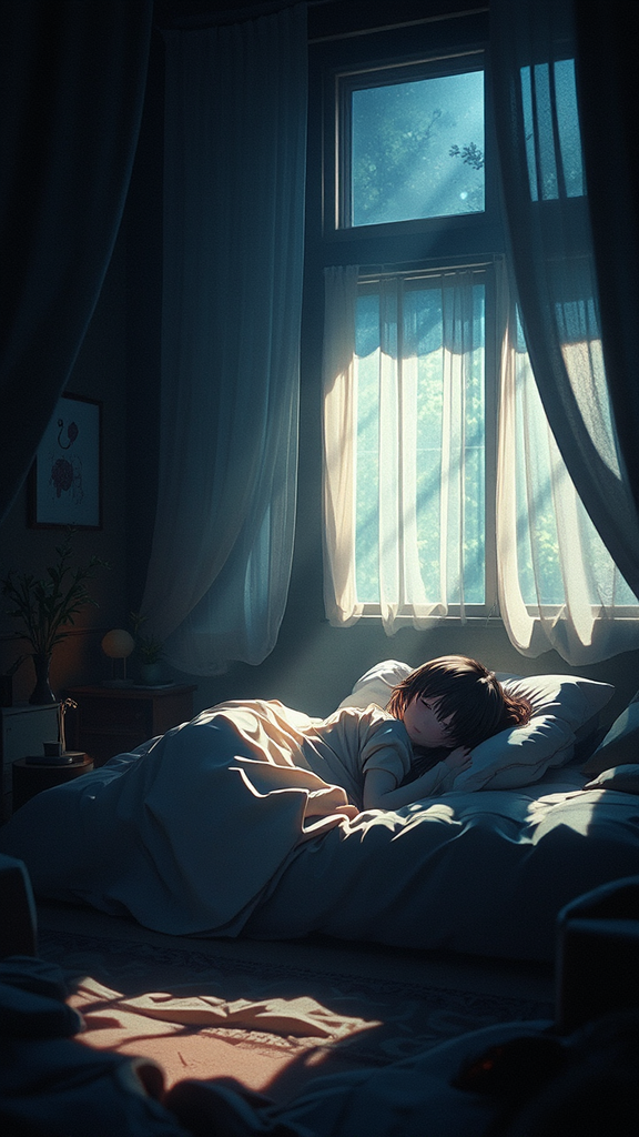 Cozy dark room with