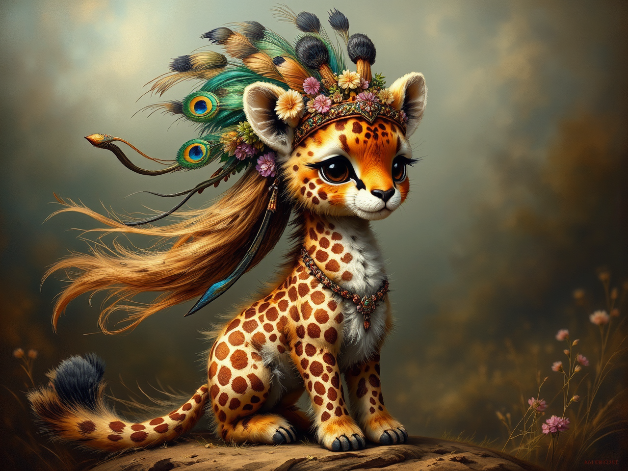 Cute fluffy mixed creature