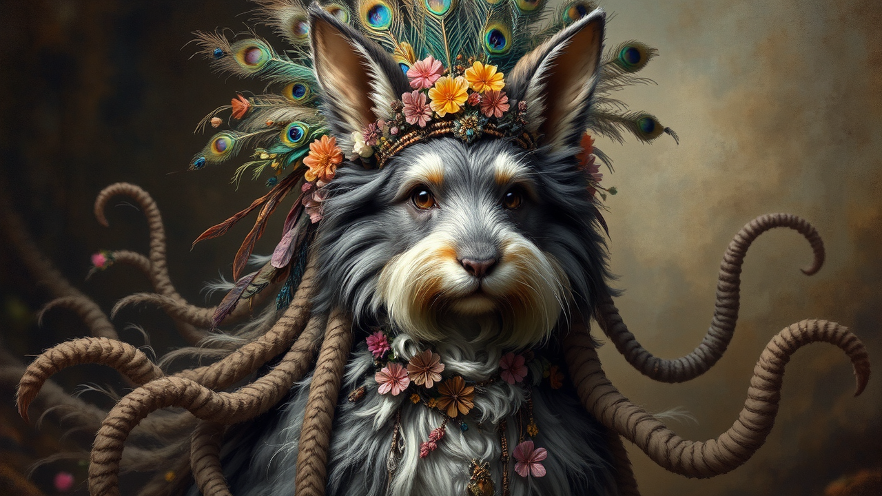 Cute hybrid creature in
