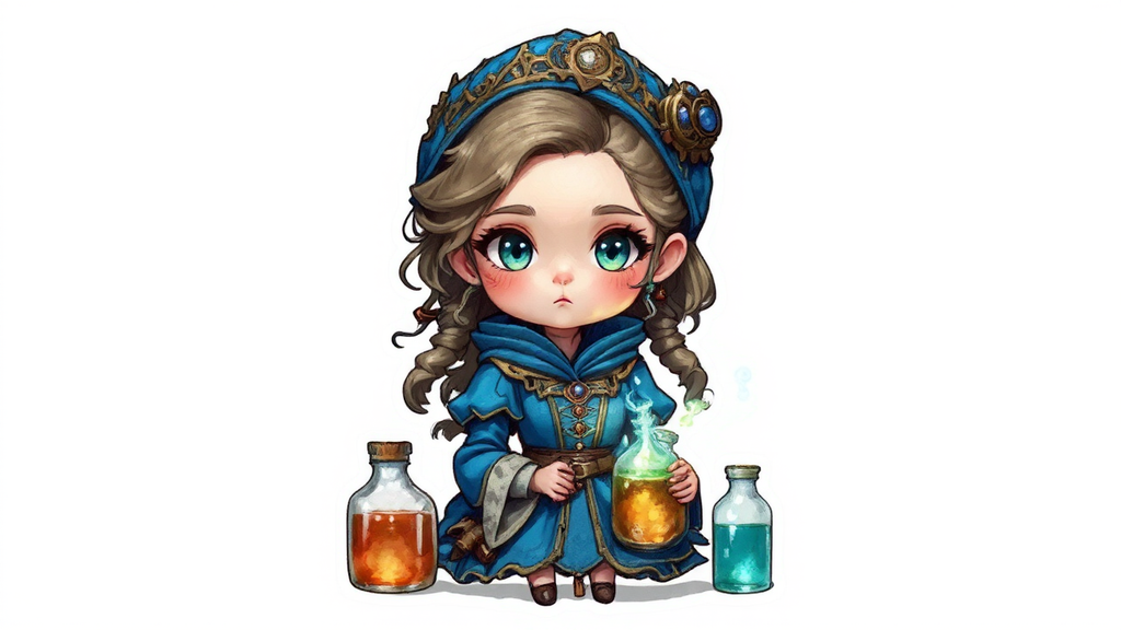 Girl in a blue