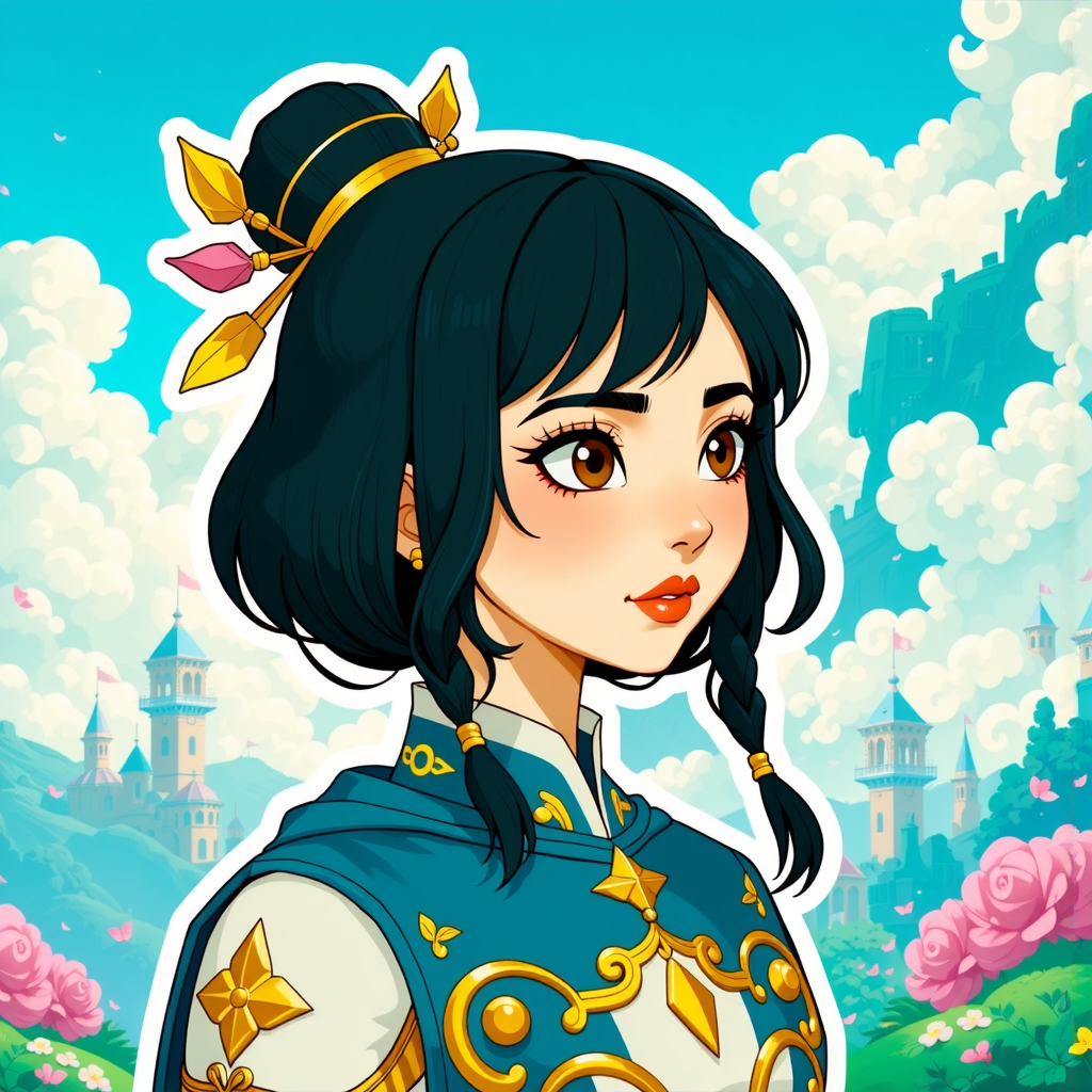 Cute young female paladin