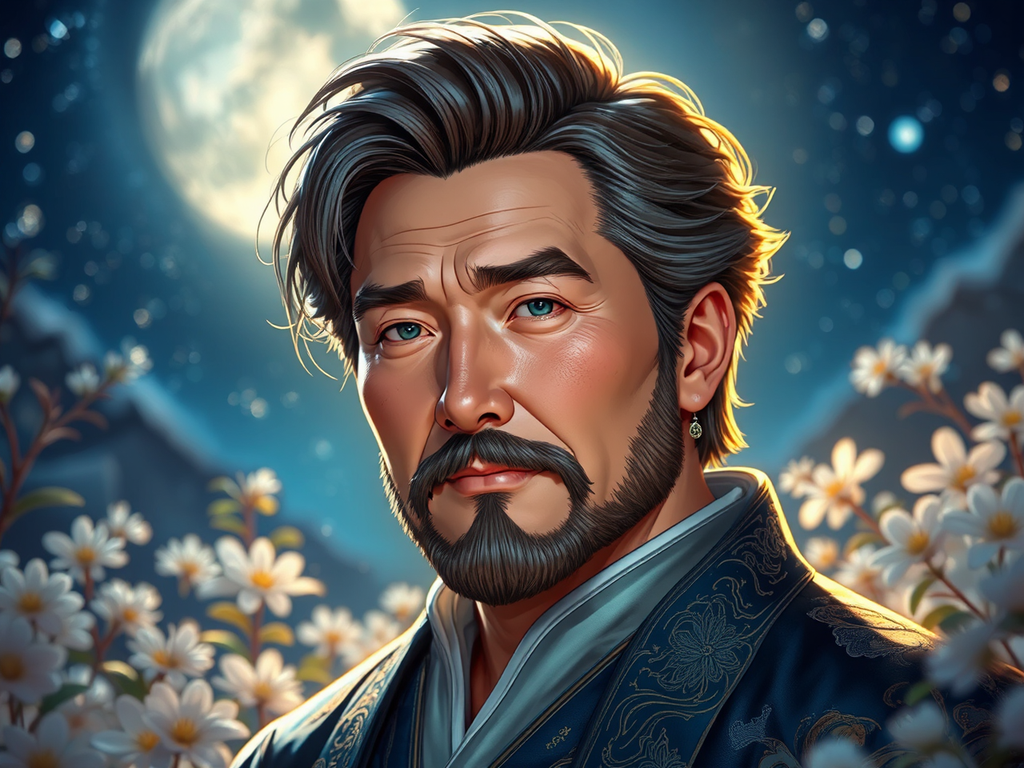 Young man in celestial