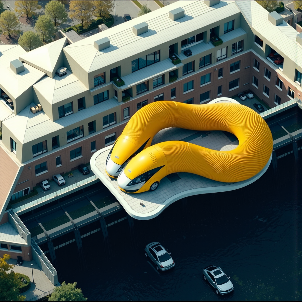 Bird-eye view of architectural