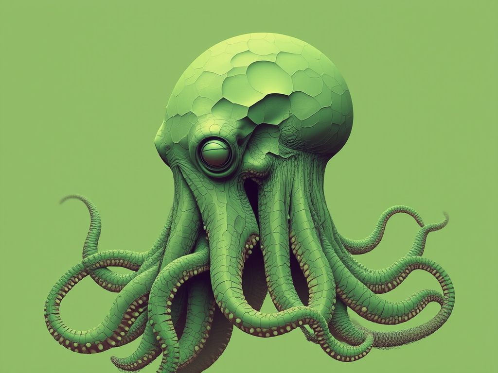 Octopus-like creature with pale