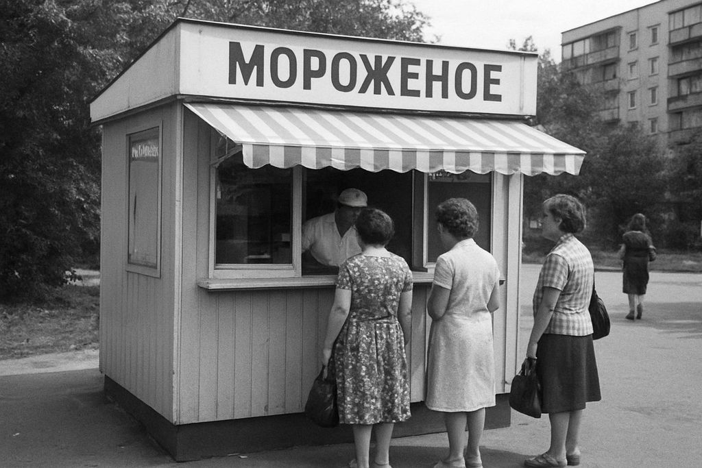 Палатка мороженое в СССР,