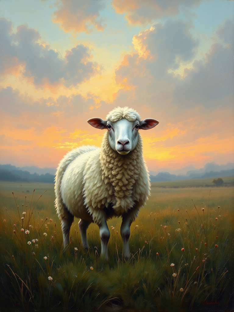 A sheep in a