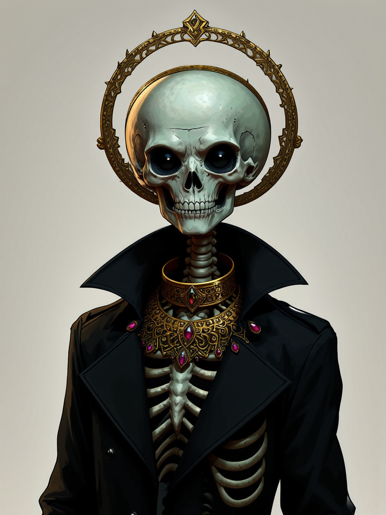 Humanoid skeleton in a