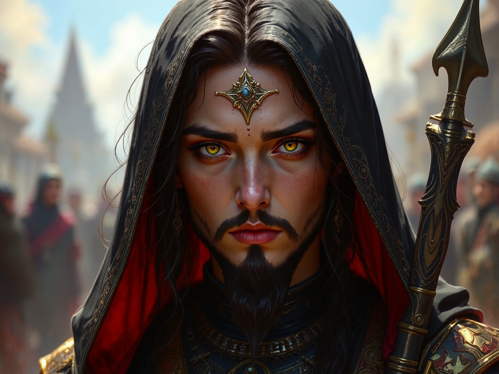 Byzantine Gothic style portrait
