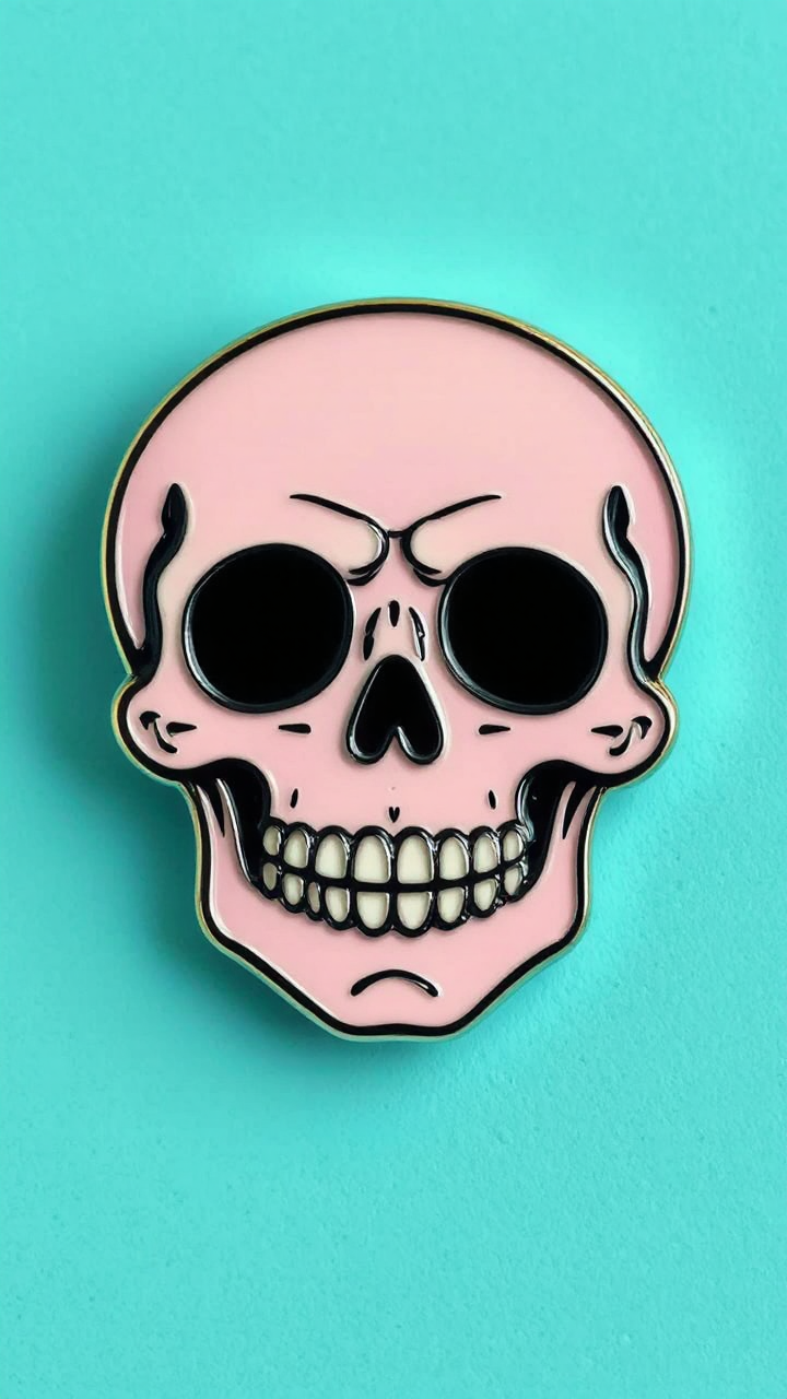 A smiling happy enamel
