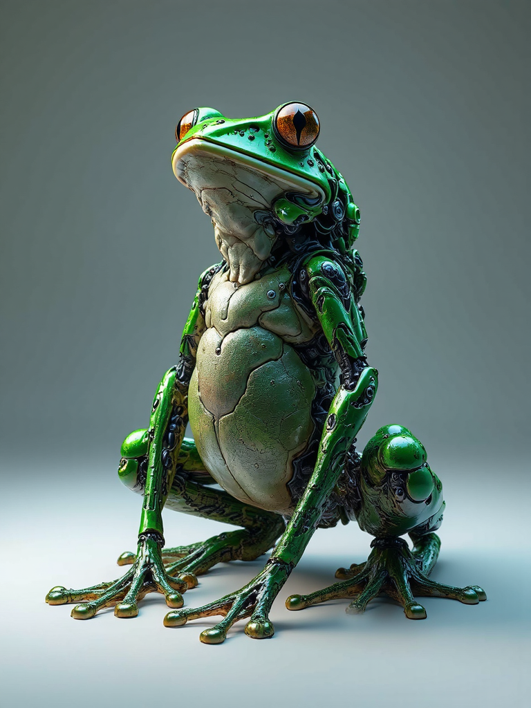 A mecha frog in