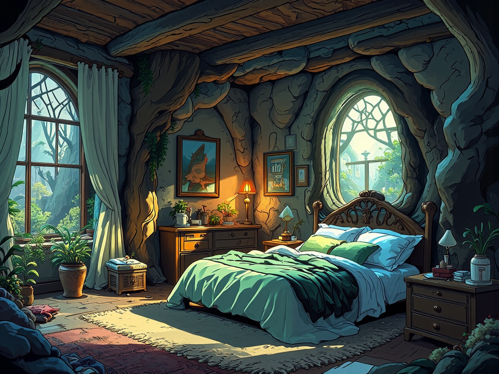 Fantasy bedroom environment digital