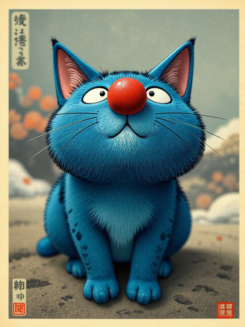 A blue cat with