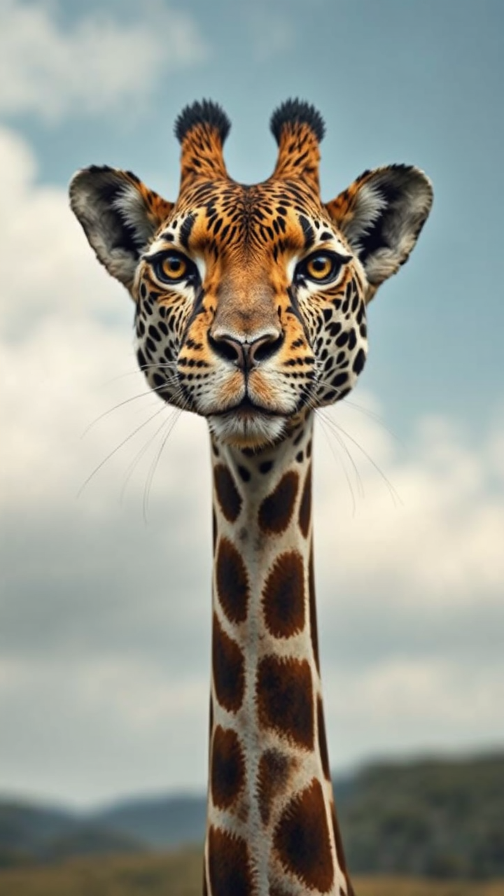 Leopard head on a