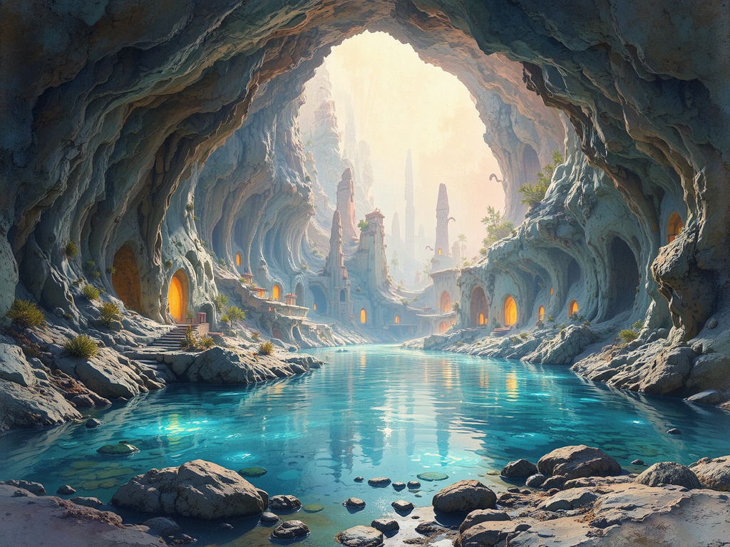 Epic underground city with