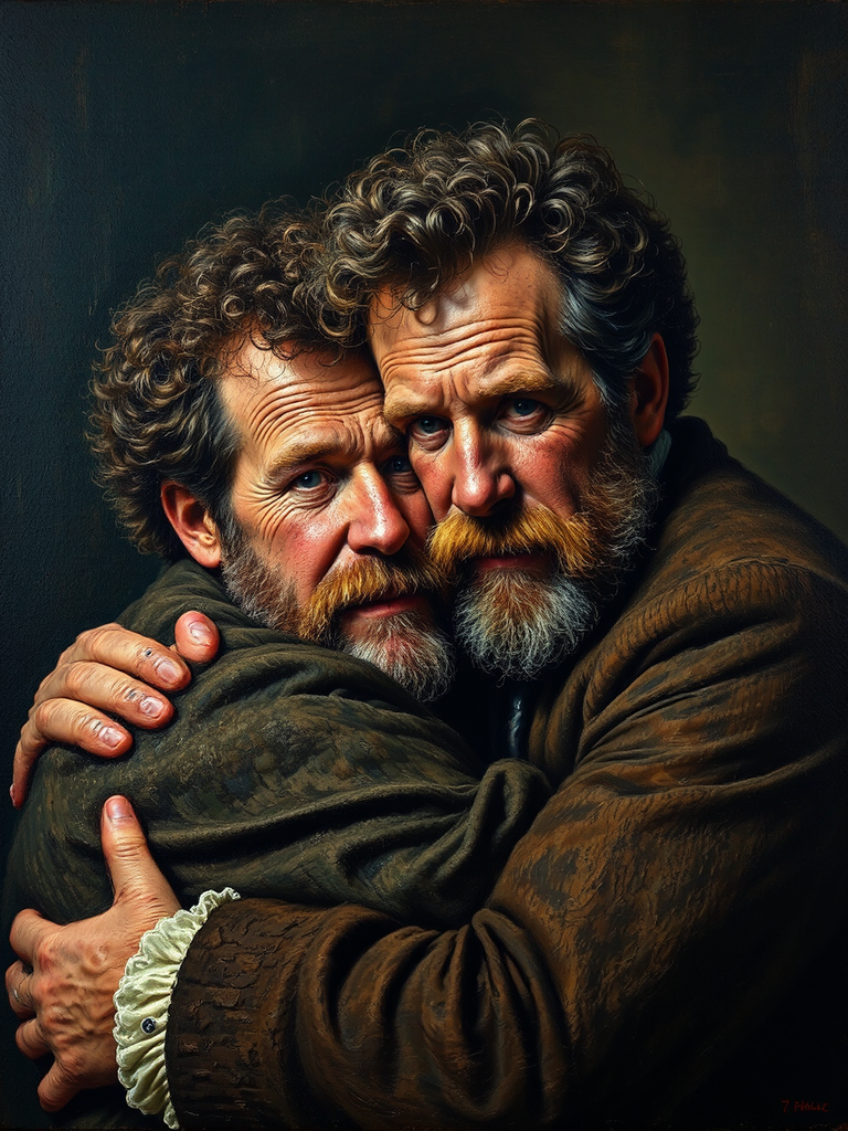 A Renaissance-style portrait of