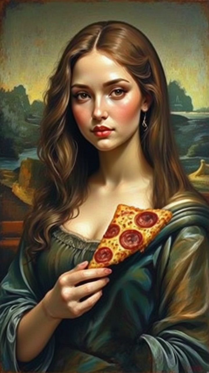 Painting of woman with