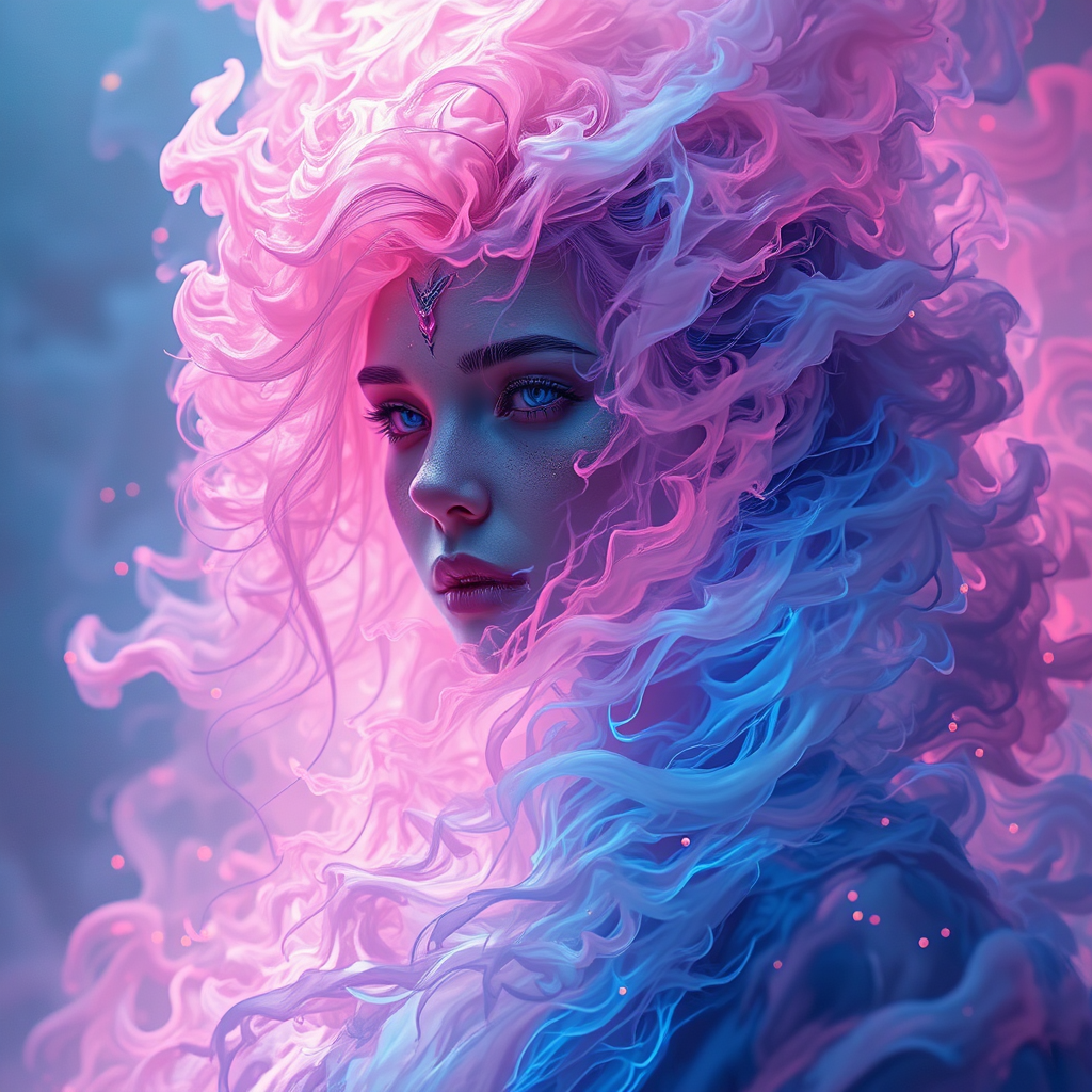 Ethereal pink and blue
