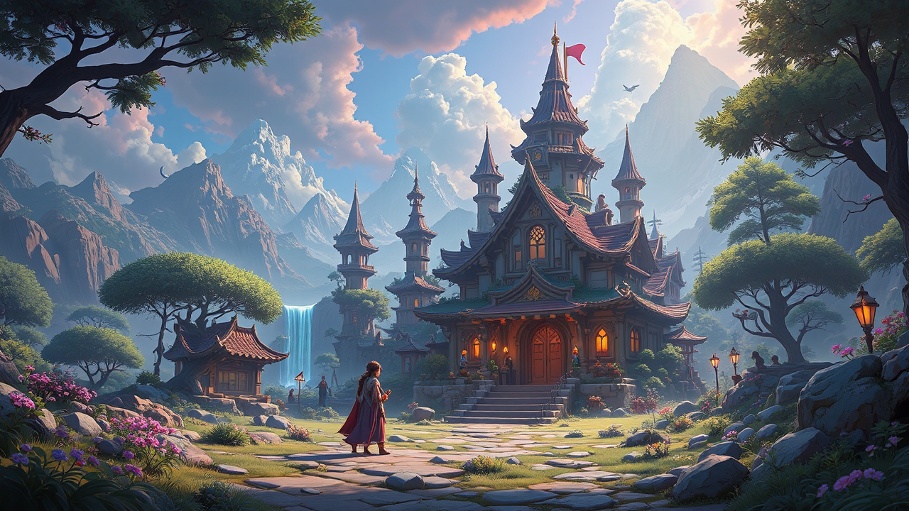 Fantasy digital painting with