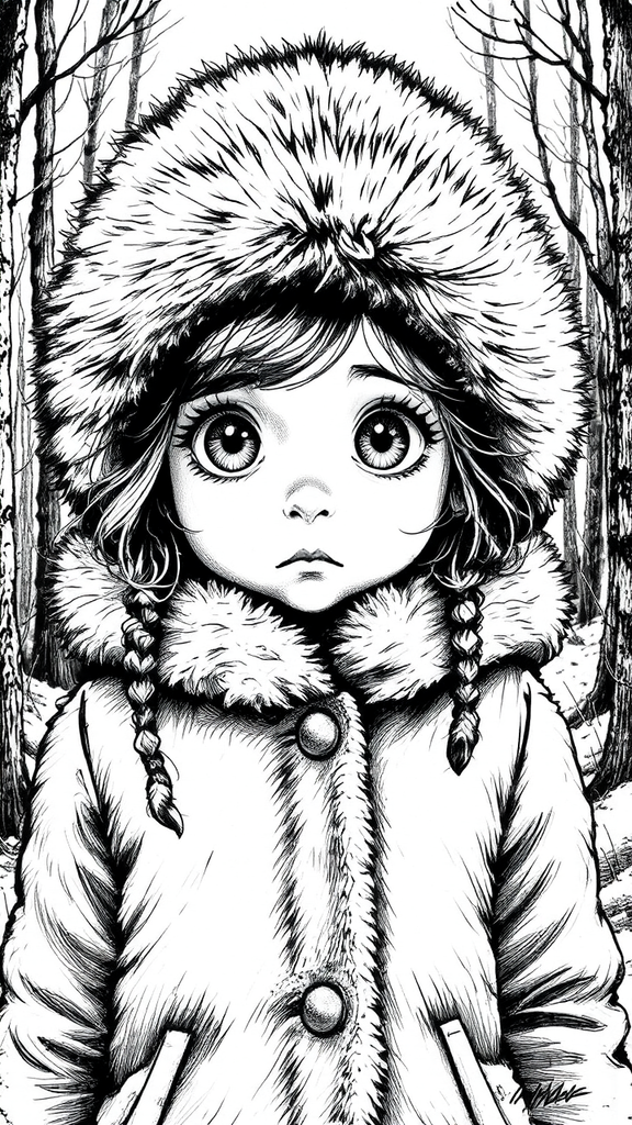 A young girl walks