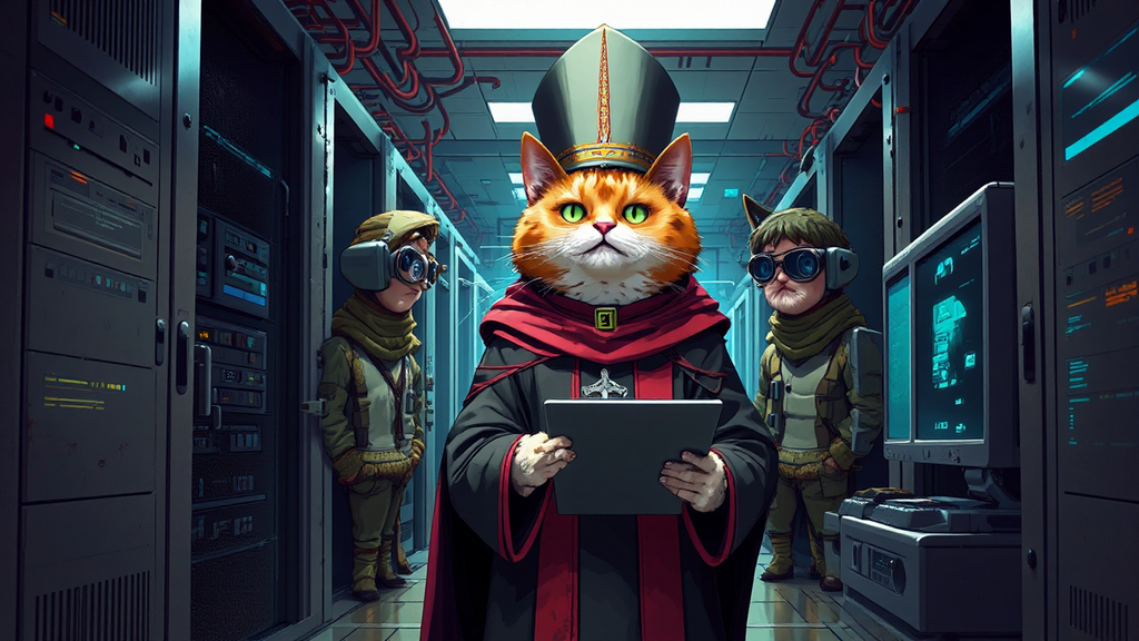 Humanoid cat introduces computer