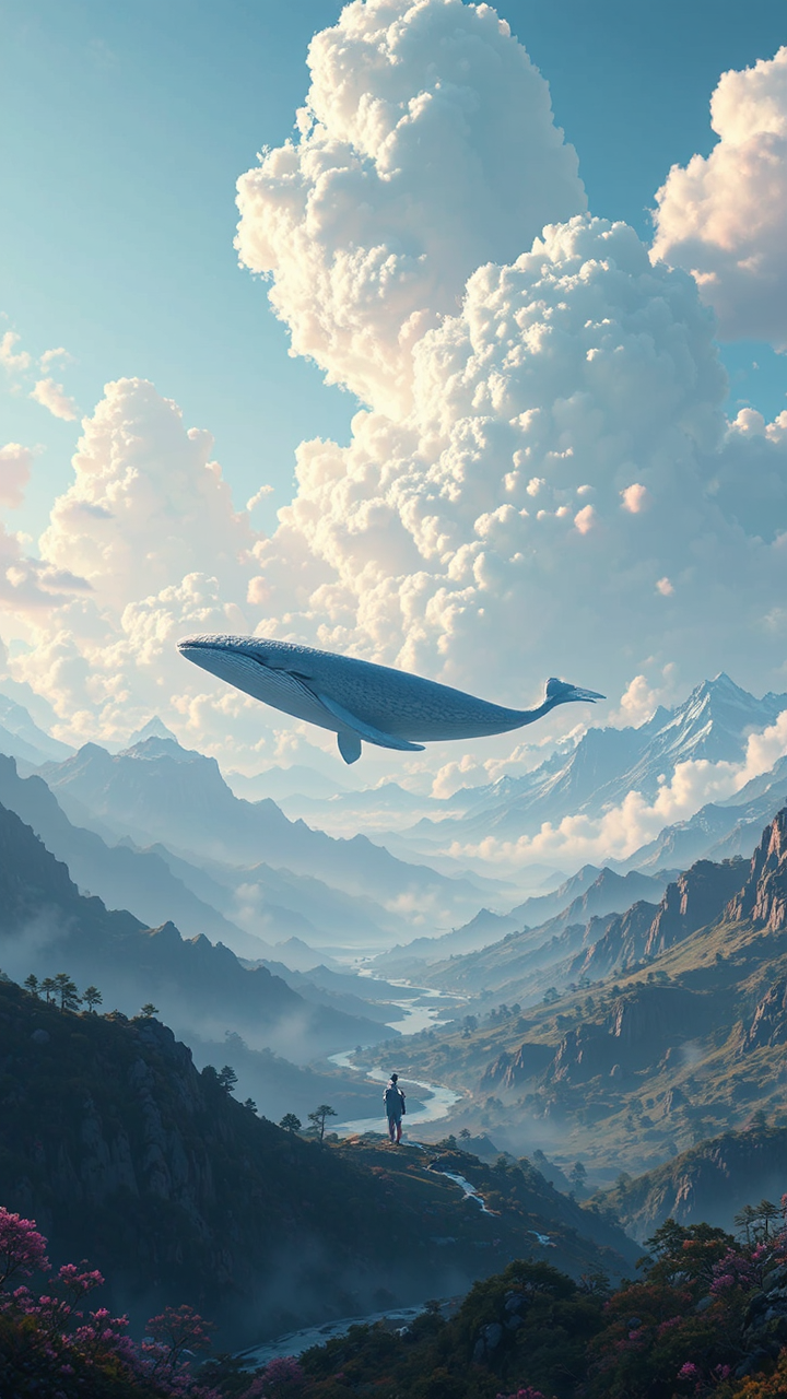 Whale in a beautiful