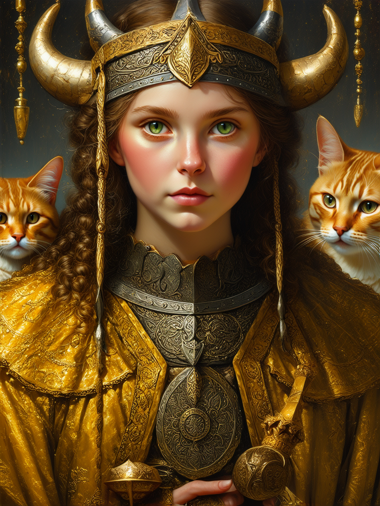 Viking woman with treasure
