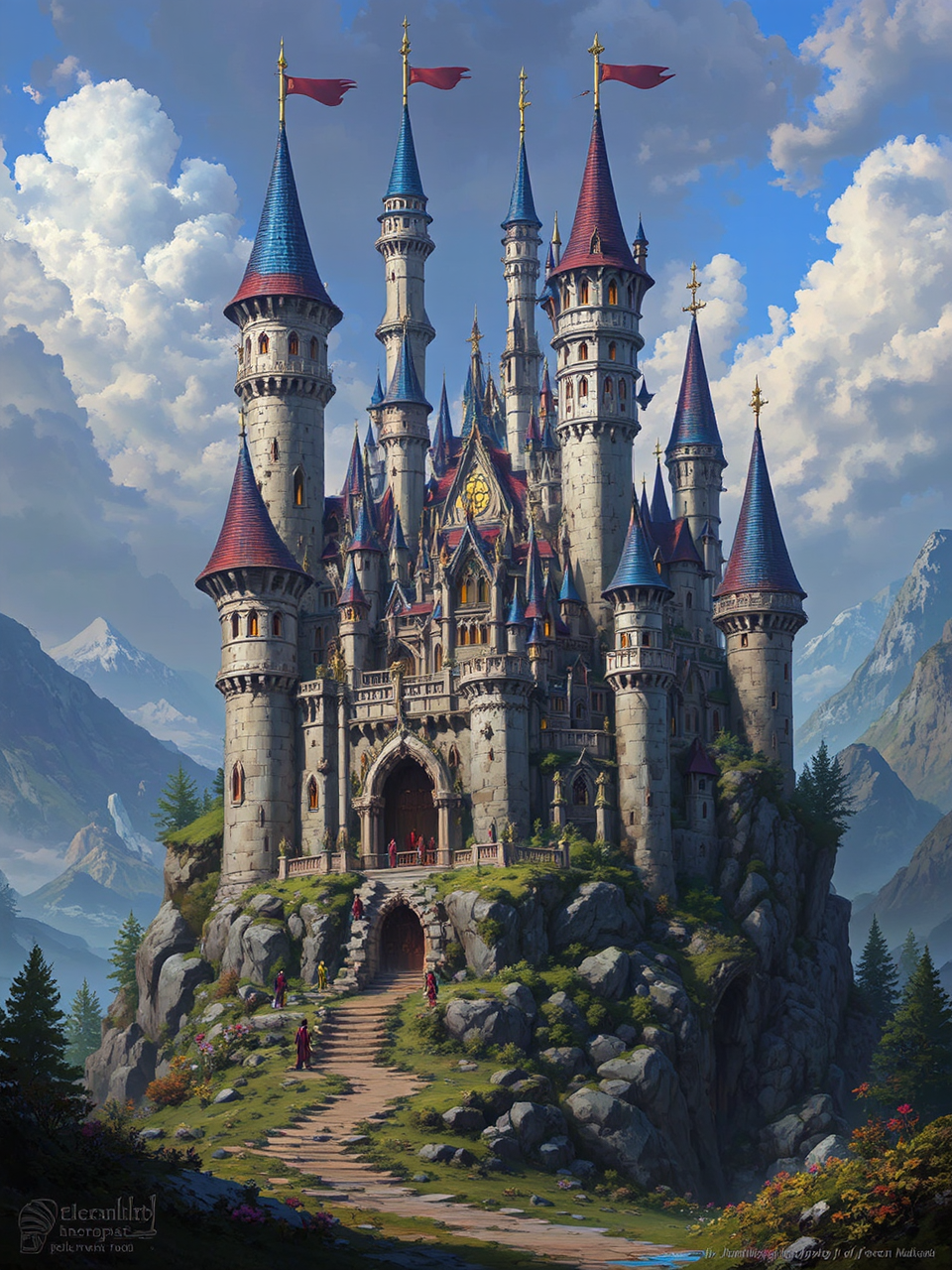 Fantasy fairy tale castle