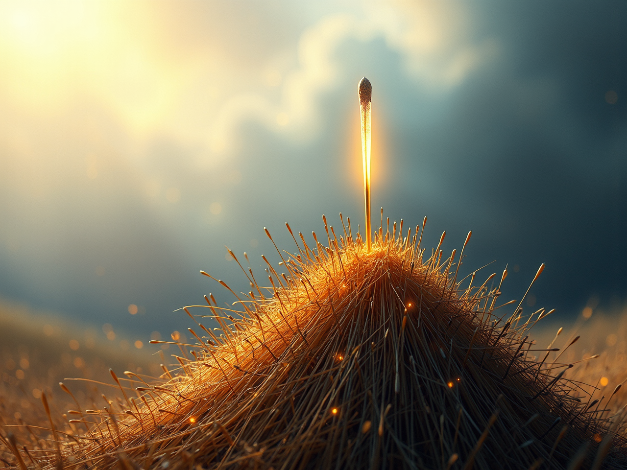 A shining needle among