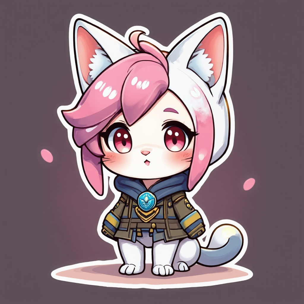 Chibi character with pastel