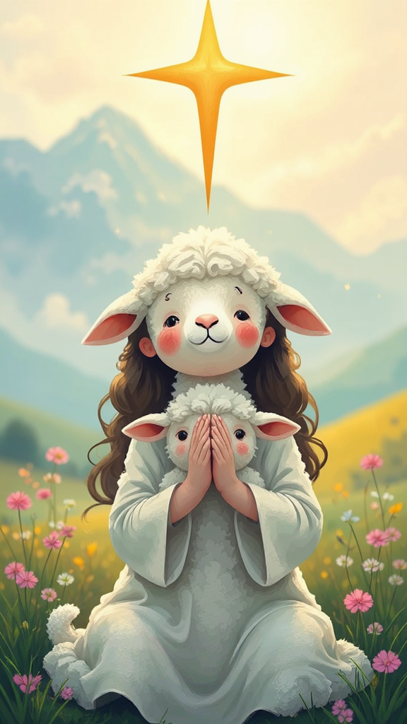 A sheep standing in