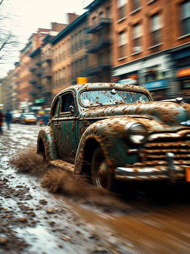 A vintage Ford car
