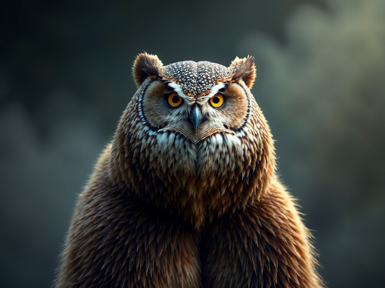 Owl head on a
