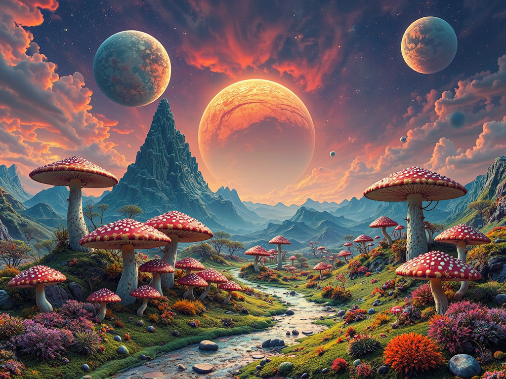 Realistic landscape of a
