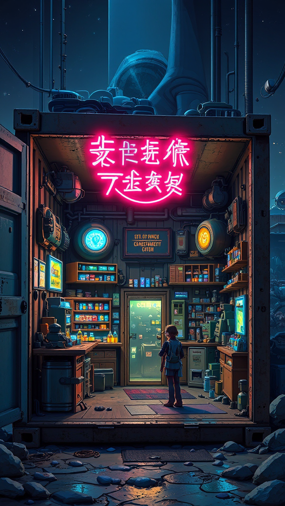 A sci-fi machine shop