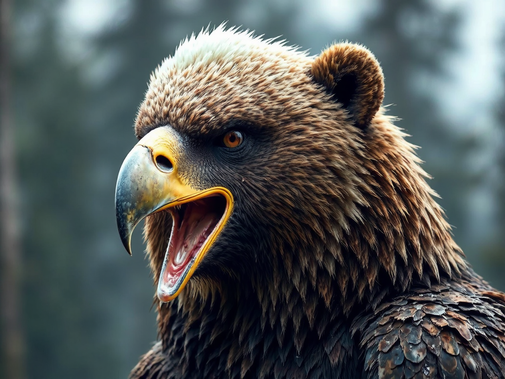 Bald eagle-grizzly bear hybrid