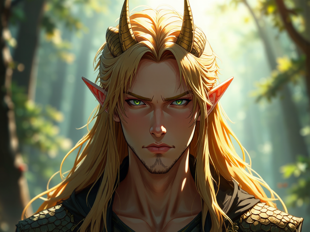 Male elf with golden